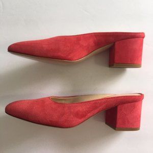New :  Club Monaco Suede Red Mule